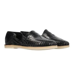 Espiritu Loafers Luna Huaraches Classics Leather‎ Slip Ons Women's Size 8 Black
